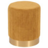 Set di 2 pouf Nadya velluto ocra 31x31x38cm salotto moderno