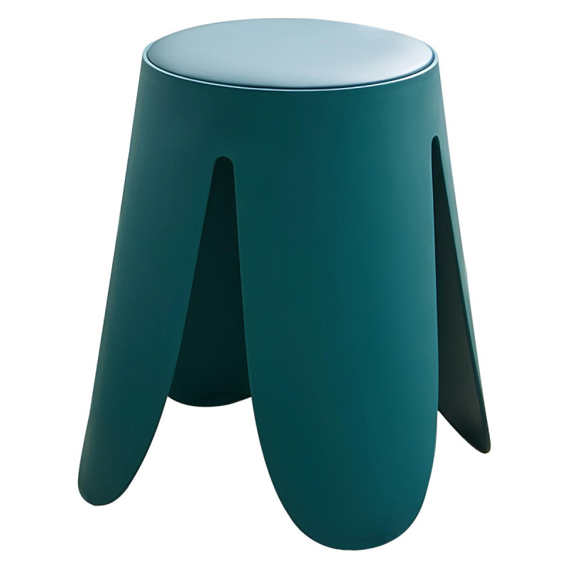 Set di 6 sgabelli Johnny blu ottanio Ø45xH45cm casa moderna