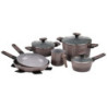 Set di 2 batterie 11pz Gradient alluminio induzione cucina moderna