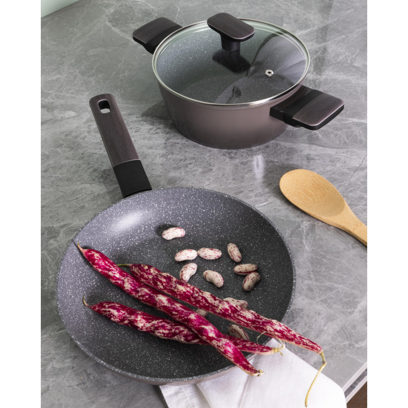 Set di 2 batterie 11pz Gradient alluminio induzione cucina moderna