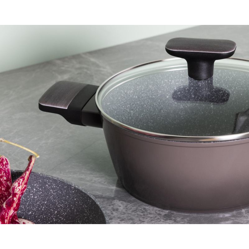 Set di 2 batterie 11pz Gradient alluminio induzione cucina moderna