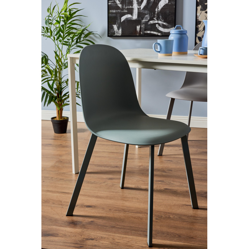 Set di 4 sedie Mael PP blu avio chiaro moderne casa cucina living