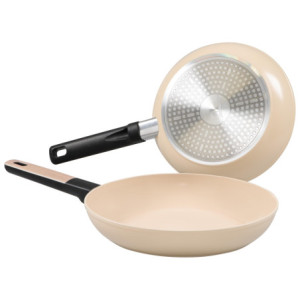 Zoom Set di 4 confezioni 2 Padelle 24/28 Mood Sand Alluminio Forgiato F induzione