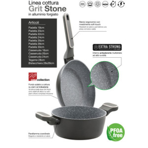 Zoom Set di 6 Padelle Alluminio Forgiato 30 Grit Stone Manico Soft Touch Fondo Induzione