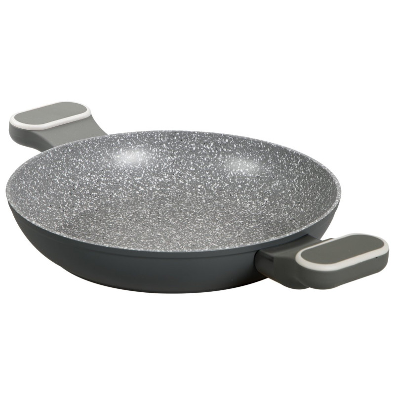 Set di 6 tegami alluminio forgiato 28cm Grit Stone induzione cucina