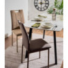 Set di 4 sedie Ellen tessuto sabbia moderne casa living cucina