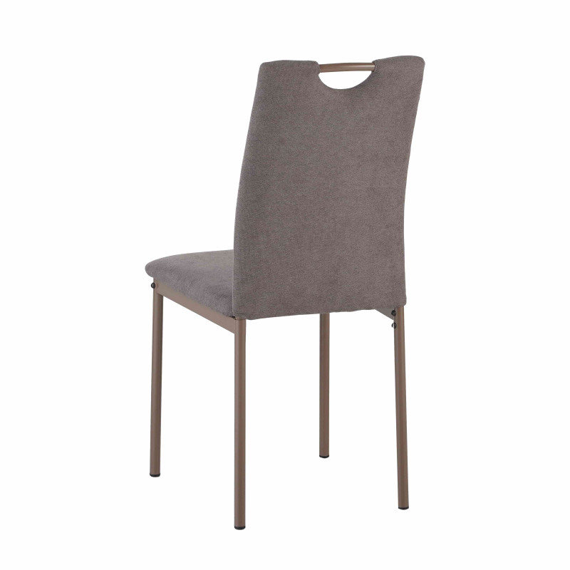Set di 4 sedie Ellen tessuto tortora moderne casa living cucina