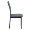 Set di 4 sedie Ellen tessuto blu moderne casa living cucina