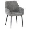 Set di 4 poltrone Shirley tessuto tortora moderne casa living