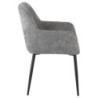 Set di 4 poltrone Shirley tessuto tortora moderne casa living