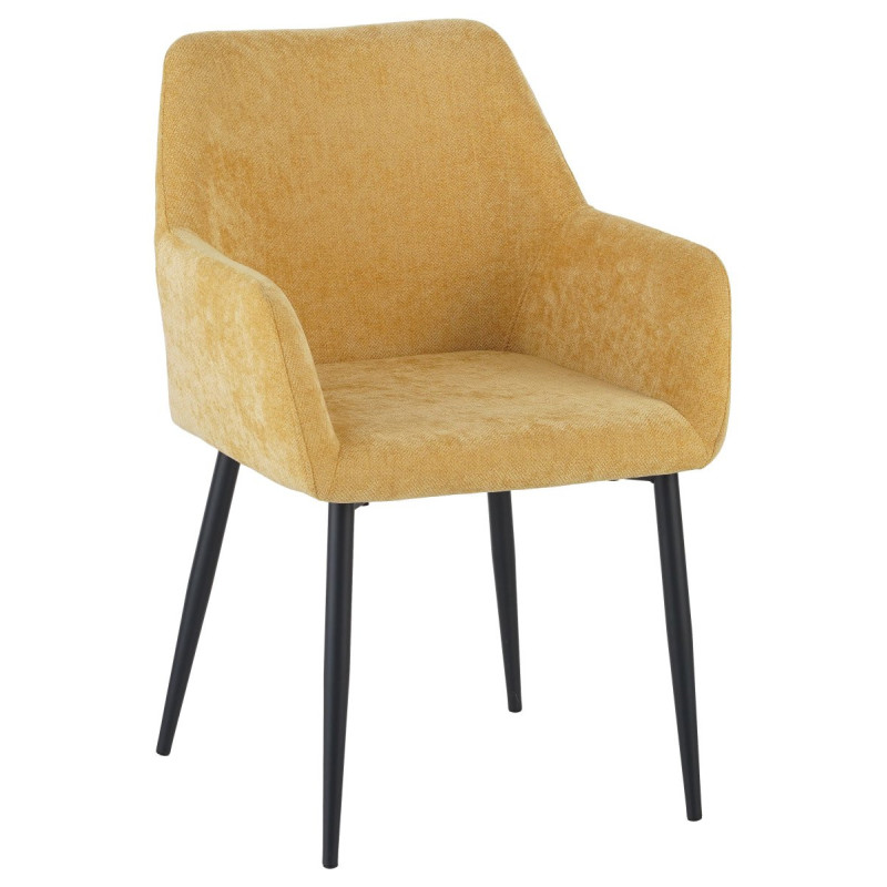 Set di 4 poltrone Shirley tessuto ocra moderne casa living