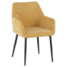 Set di 4 poltrone Shirley tessuto ocra moderne casa living