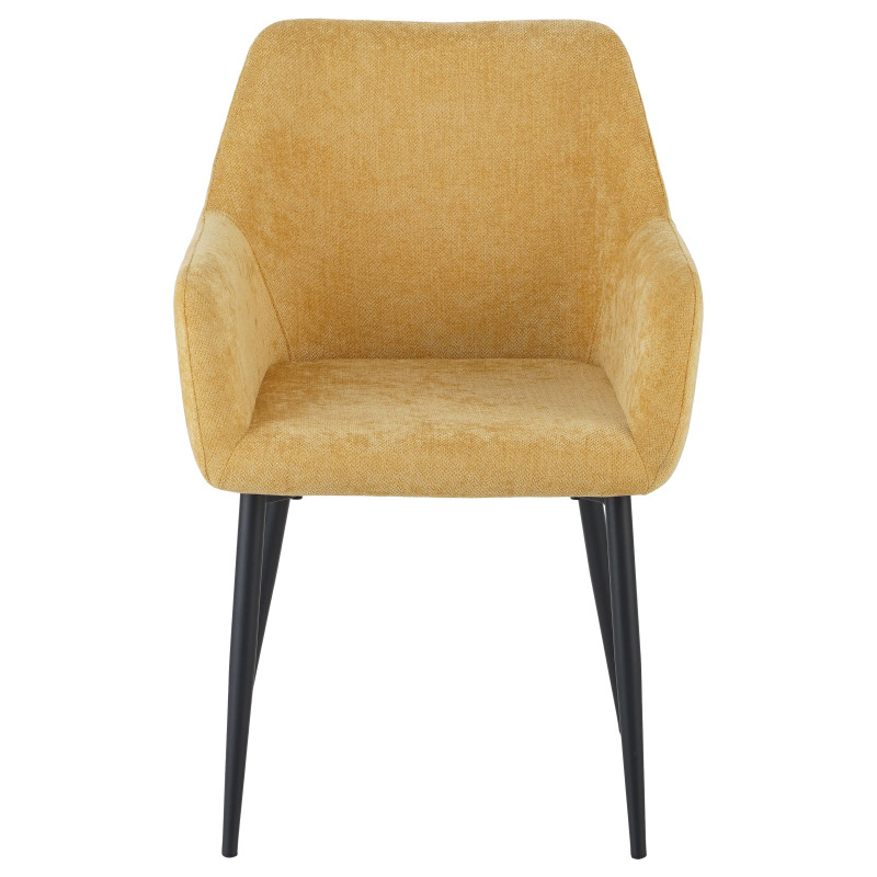 Set di 4 poltrone Shirley tessuto ocra moderne casa living