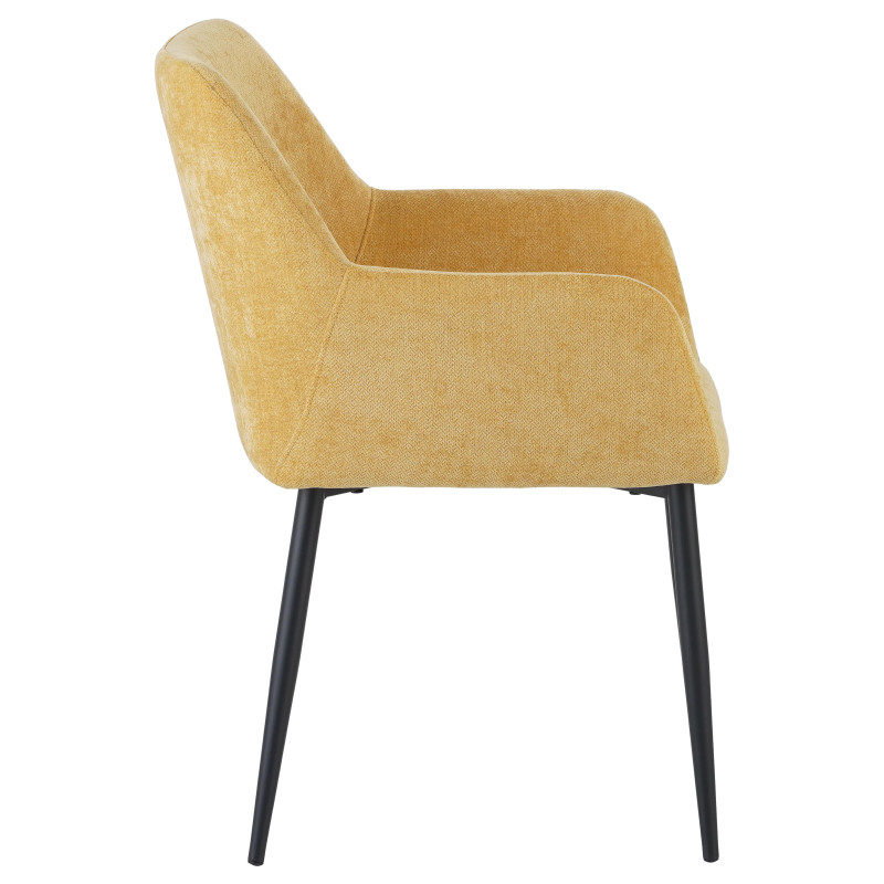 Set di 4 poltrone Shirley tessuto ocra moderne casa living
