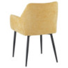 Set di 4 poltrone Shirley tessuto ocra moderne casa living