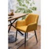 Set di 4 poltrone Shirley tessuto ocra moderne casa living