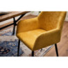 Set di 4 poltrone Shirley tessuto ocra moderne casa living
