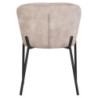 Set di 4 sedie Jackie tessuto beige gambe nere moderne casa