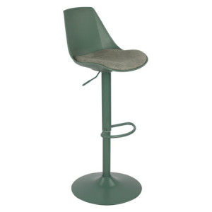 Set di 2 sgabelli Samuel polipropilene e cuscino verde moderni
