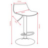 Set di 2 sgabelli Casper polipropilene nero moderni casa cucina