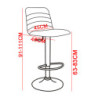 Set di 2 sgabelli Charlie tessuto grigio scuro moderni casa cucina
