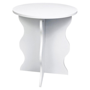Set di 4 tavolini Sally 39x39x45cm MDF bianco moderni casa living