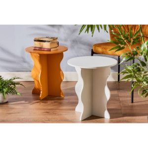 Zoom Set di 4 Tavolini Sally In Mdf 12mm 39x39x45cm Ocra