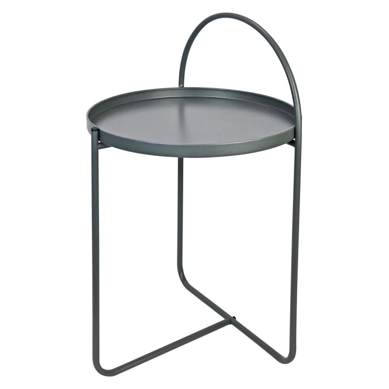 Set di 4 tavolini Arky 41x41x66cm metallo grigio scuro moderno