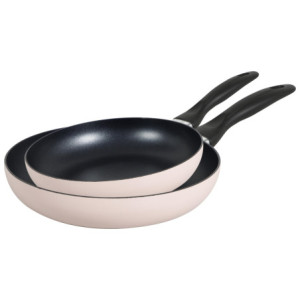 Set di 6 confezioni 2 padelle 24-28cm Medua Cipria induzione cucina