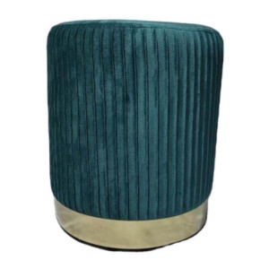 Set di 4 pouf velluto Nolan con cuciture verticali design casa