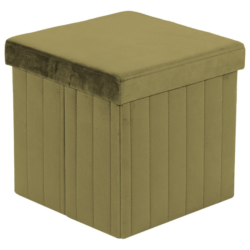 Set di 6 pouf Aron velluto senape 35x35x34,5cm design moderno casa