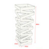 Set di 4 portaombrelli Metal 17x17x48cm metallo champagne lucido