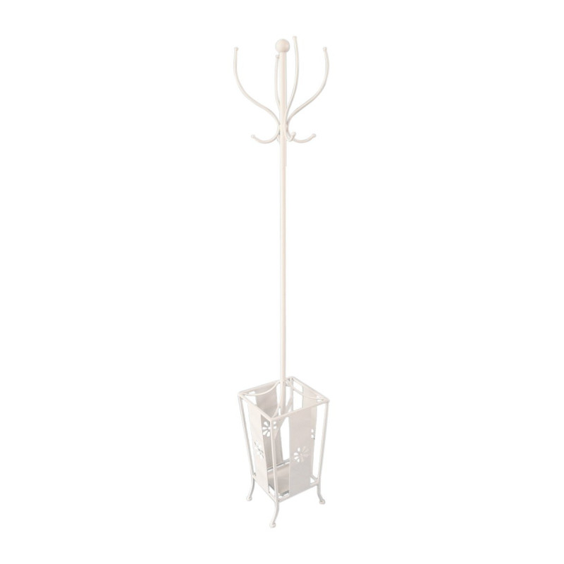 Set di 2 appendiabiti Corte D25xH178cm metallo crema ingresso casa