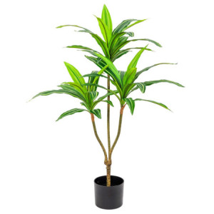 Set di 6 piante dracena sintetica Real Touch H95cm vaso verde deco
