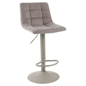 Set di 2 Sgabelli Clayton tessuto tortora e base tortora moderni