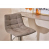 Set di 2 Sgabelli Clayton tessuto tortora e base tortora moderni