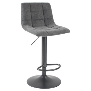 Set di 2 Sgabelli Clayton tessuto grigio e base grigia moderni casa
