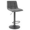 Set di 2 Sgabelli Clayton tessuto grigio e base grigia moderni casa