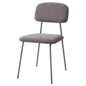 Set di 4 Sedie Brenda tessuto tortora 45x44x81,5cm moderne casa