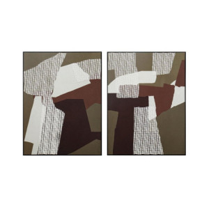 Set di 4 Stampe su Canvas Square 3D 60x80cm quadri moderni casa