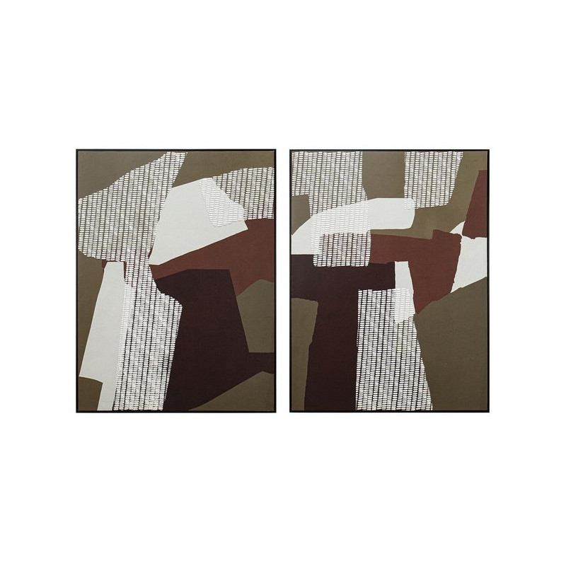 Set di 4 Stampe su Canvas Square 3D 60x80cm quadri moderni casa
