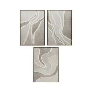 Set di 6 Stampe su Canvas Rive 3D 50x70cm quadri moderni casa