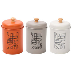 Set di 6 Barattoli Metallo Dune colori assortiti 1000cc cucina