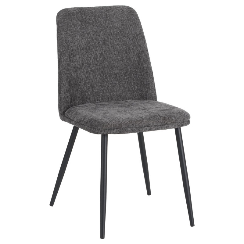Set di 4 Sedie Tracy tessuto grigio scuro 57x45x84cm moderne