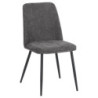 Set di 4 Sedie Tracy tessuto grigio scuro 57x45x84cm moderne