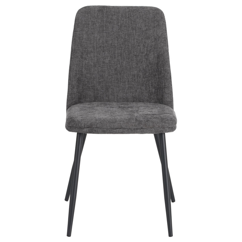 Set di 4 Sedie Tracy tessuto grigio scuro 57x45x84cm moderne