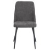 Set di 4 Sedie Tracy tessuto grigio scuro 57x45x84cm moderne