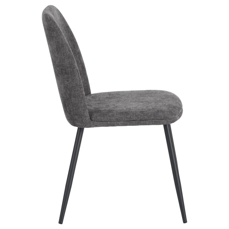 Set di 4 Sedie Tracy tessuto grigio scuro 57x45x84cm moderne