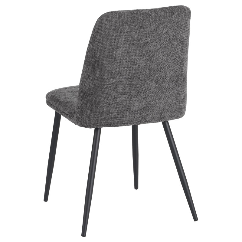 Set di 4 Sedie Tracy tessuto grigio scuro 57x45x84cm moderne