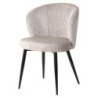 Set di 2 Poltroncine Evelyn tessuto tortora 58x48x80,5cm moderne